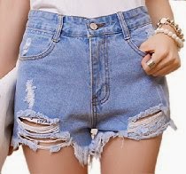 <br />Womens Stylish Punk Rock Vintage Grunge Hole Mid Waist Retro Denim Shorts