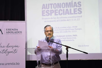 Se presentó propuesta de “Autonomías Especiales”  de Juan Carlos Urenda