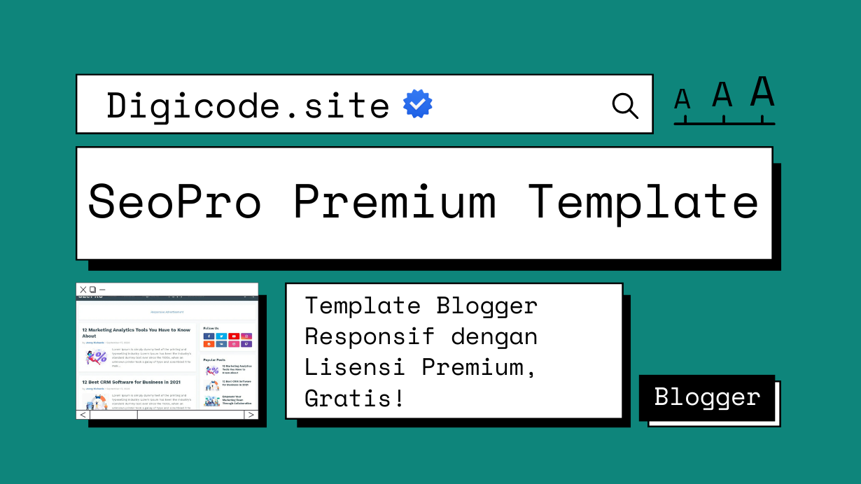 SeoPro Premium Gratis, SeoPro Template Blogger Responsif, Download Template SeoPro Premium Gratis