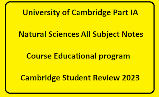University of Cambridge Part IA Natural Sciences All Subject Notes