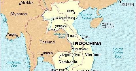 Indochina (Kamboja, Laos, Vietnam, Thailand, dan Myanmar 