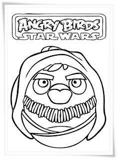 Ausmalbilder Angry Birds Star Wars zum Ausdrucken