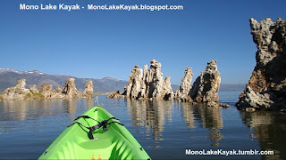 Mono Lake Kayaking - paddling by Tufa Towers