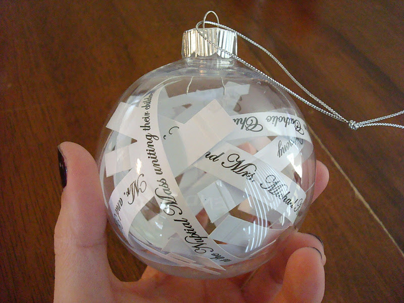 Wedding Invitation Ornament