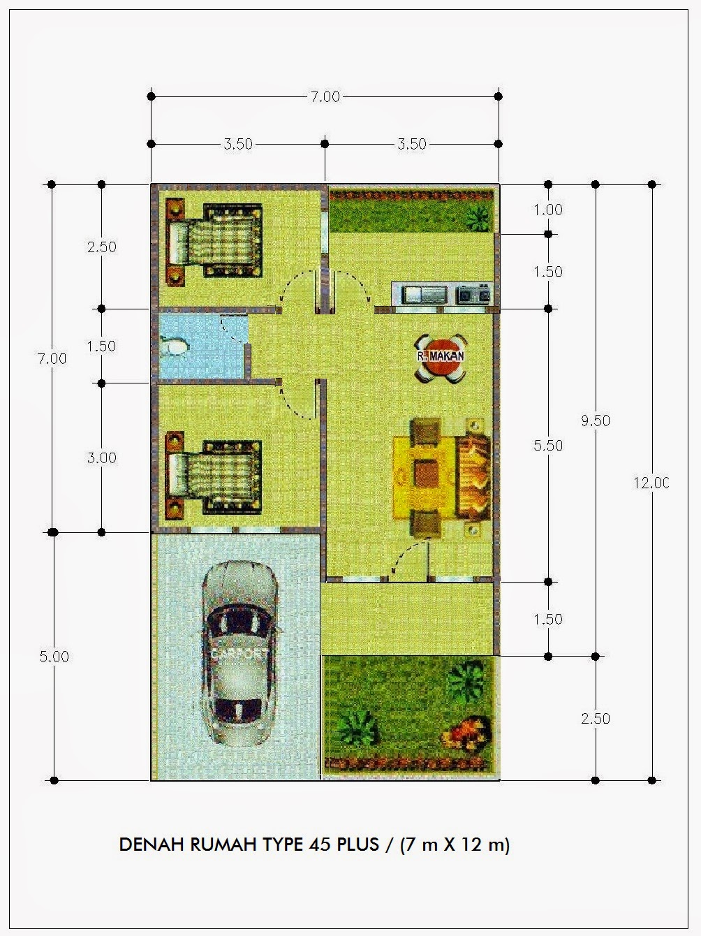  Desain  Rumah  Minimalis  Sederhana  Type  45  Juliana Kenzi Site