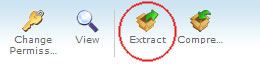 cPanel Extract option