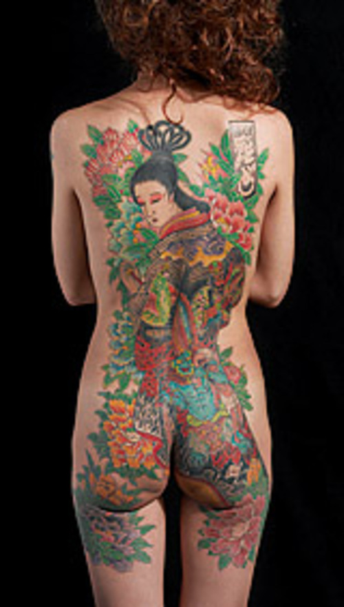 Back Women#39;s Geisha Tattoo