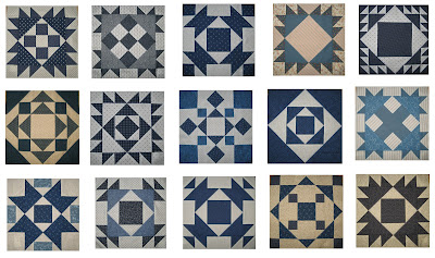 blue sampler quilt blocks