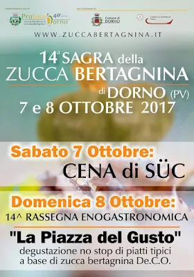 Sagra della zucca Bertagnina dal 7 al 13 ottobre Dorno (PV)