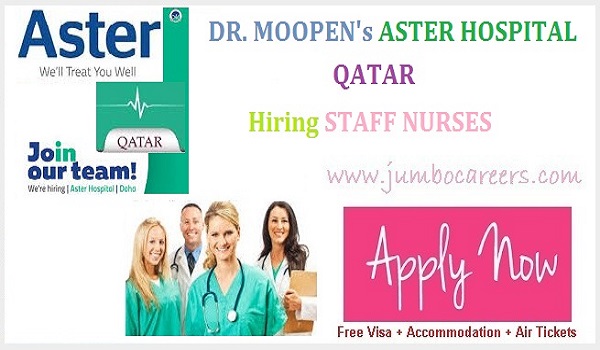 Dr. Moopen's  Aster Hospital Qatar Nurse salary