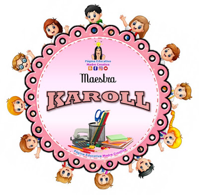 Maestra Karoll - Cartelito escolar