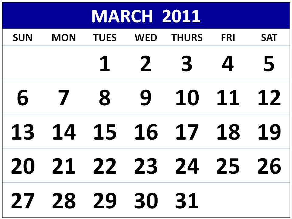 2011 calendar for march. To download and print this Free Monthly Calendar 2011 March: