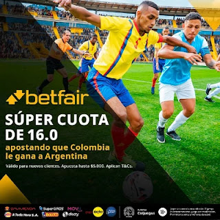 betfair cuota 16 colombia gana argentina