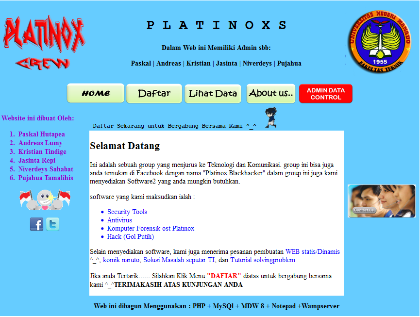 Paskal Unoxs: Contoh Website Dinamis