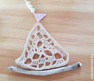 DIY Crochet Boat Mobile - www.cocoflower.org