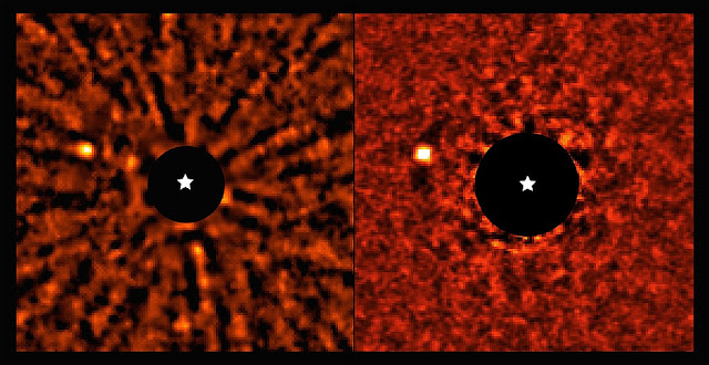 Foto real do exoplaneta AF Lep b feita pelo VLT no Chile