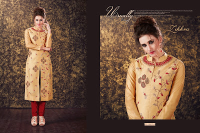 Yellow Zikkra Salwar Suits - Kesari Exports