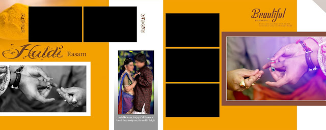 Haldi Ceremony Wedding Photo Album DM 12x36 PSD