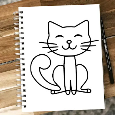 COMO DESENHAR UM GATO FÁCIL 