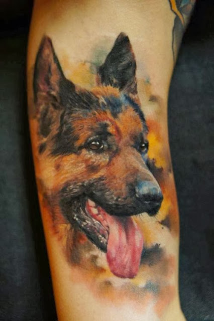 Realist 3D wolf tattoo on the arm