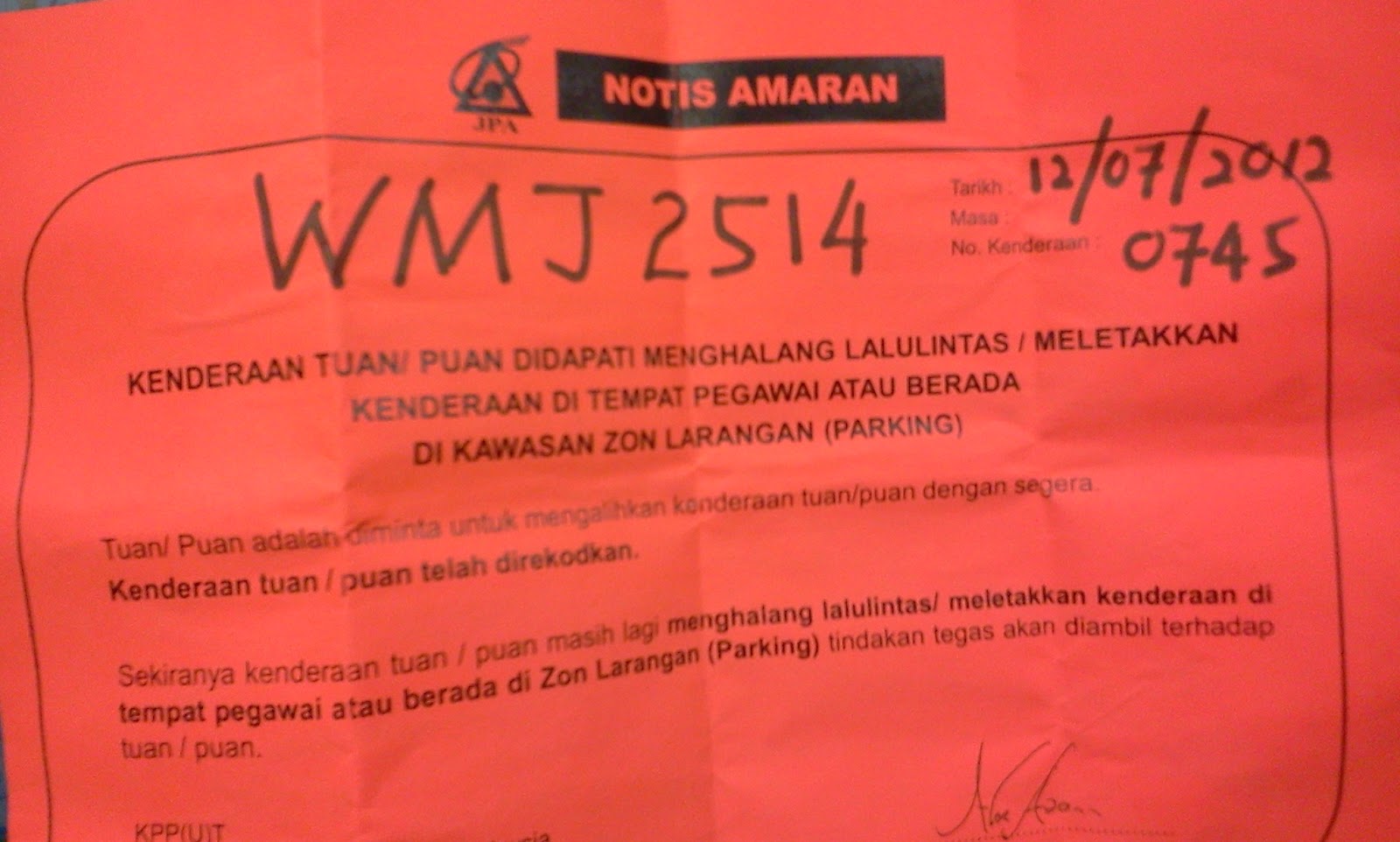 Notis Surat Merah Sesb