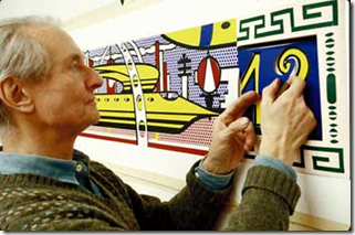 roy lichtenstein in his studio