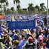 Miles de nicaragüenses marchan por la paz en Nicaragua.