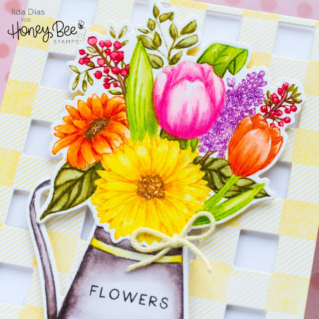 Farm Fresh Flowers Thank You Card | Honey Bee Stamps 5th Anniversary Release Day 1 Blog Hop