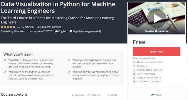 [100% Free] Data Visualization in Python for Machine Learning Engineers