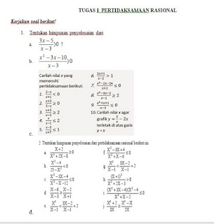 Skanisa Math: Pertidaksamaan Rasional dan Irasional