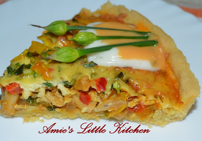 AMIE'S LITTLE KITCHEN: Quiche Ayam & Cendawan Pedas Berkeju