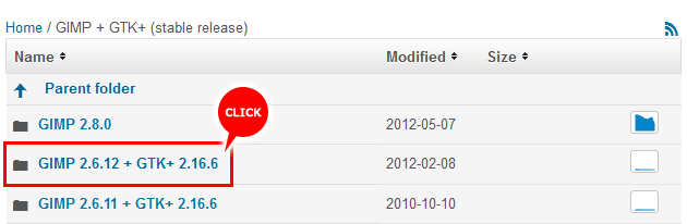 GIMP2.6をダウンロード