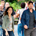 Kristin Kreuk y Jay Ryan en pleno rodaje de Bella y Bestia