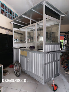 Gerobak Aluminium Ayam Goreng pesanan Bpk Hanif di Cileungsi Bogor