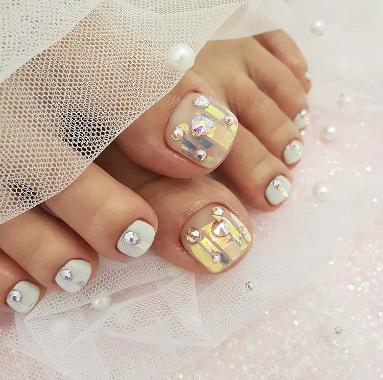 Baby Boy Nails ~ Natural Nail French Gel Overlay ~ Hand Painted Art | Baby  shower nails, Nails, Gender reveal nails