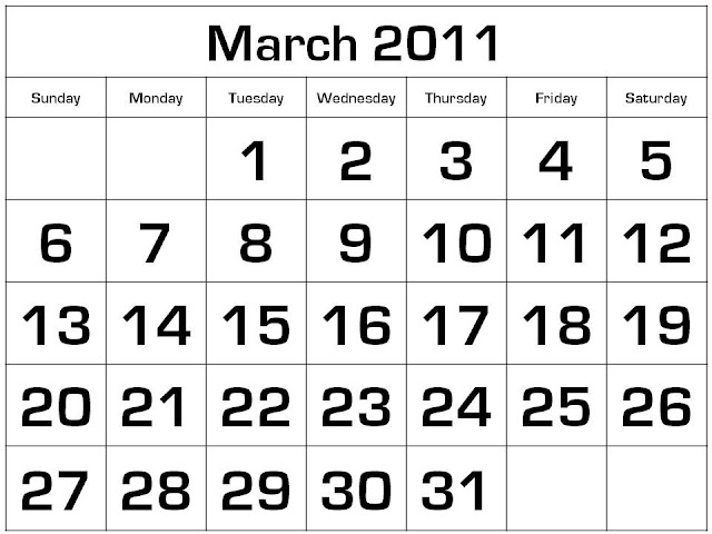2011 Calendar Monthly Template. Free Homemade Calendar 2011