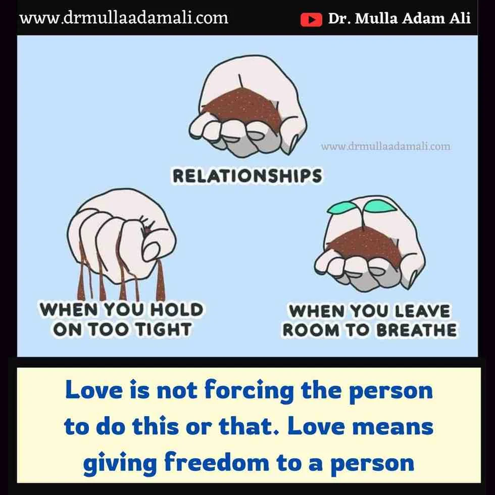 Love means giving freedom quotes