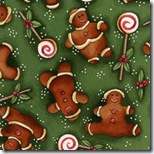 Peppermint Cottage - Gingerbread Men Green #199-3