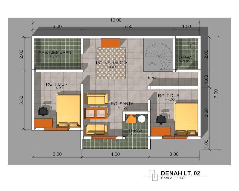 Inspirasi Terpopuler 22+ Desain Rumah 8 X 10 3 Kamar