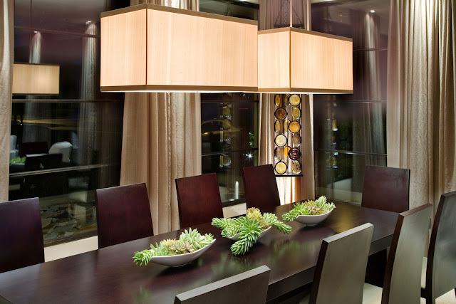 Dark dining table 