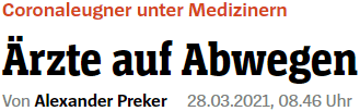 Coronaleugner unter Medizinern: Ärzte auf Abwegen