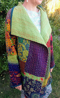 Creates Sew Slow: Vogue 8430 MT Green/Pink Kantha Jacket
