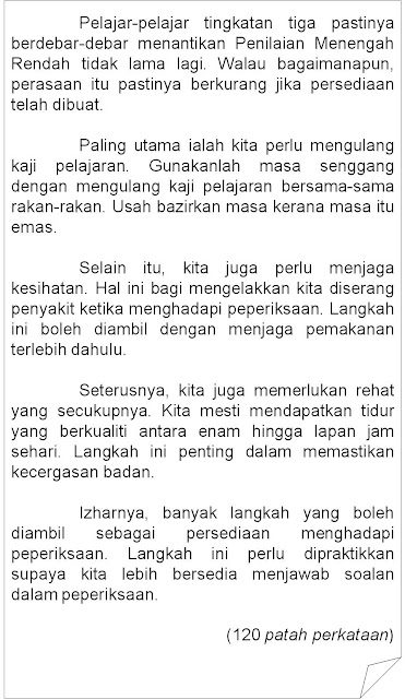 Persediaan Menghadapi Peperiksaan - Koleksi Karangan