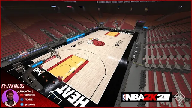NBA 2K25 Miami Heat 8K Court