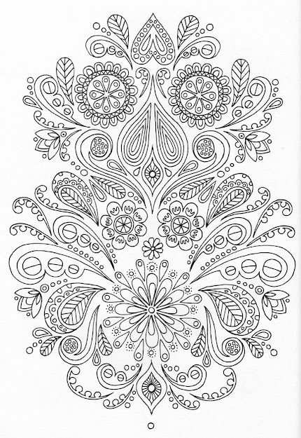Abstract Doodle Zentangle Paisley Coloring Pages Colouring Adult Detailed