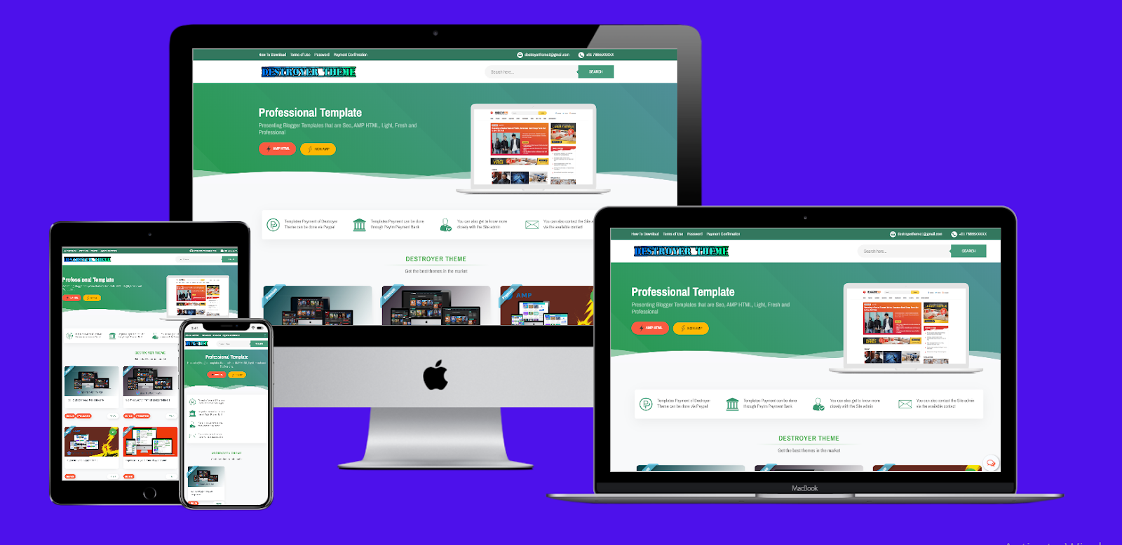 Goomsite Pro AMP Responsive Blogger Template