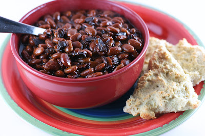  these are going to be a HIT at your next tail gate Slow Cooker Bourbon Baked Beans