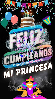 Imagen Feliz cumple Mi princesa a color