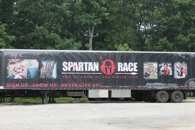 spartan races logo on a truck