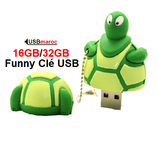 Funny Clé USB 16GB / 32GB FEBNISCTE forme de Tortue Verte  USB 2.0 16Go / 32Go Flash drive a vendre